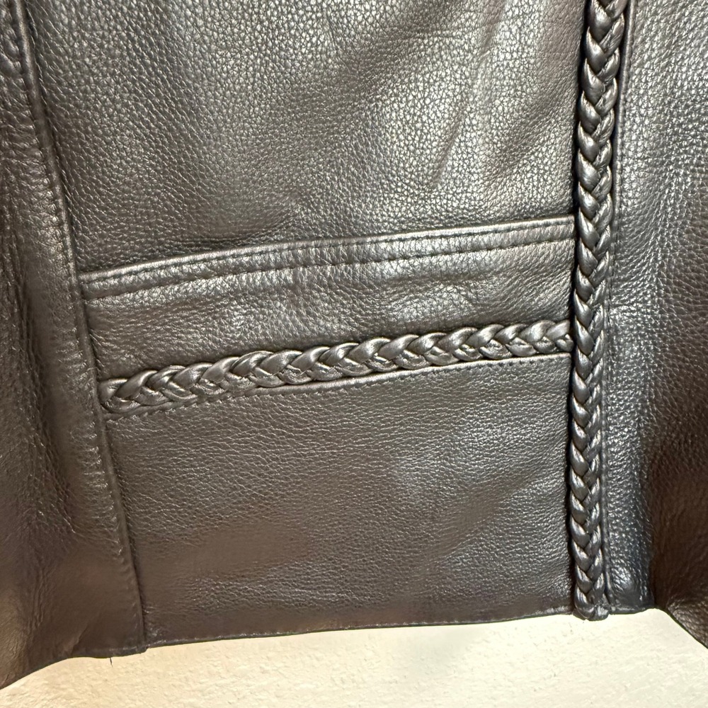Milwaukee Premium Leather Concealed Carry Pockets Buffalo Snap Vest Men 56 - Picture 5 of 16